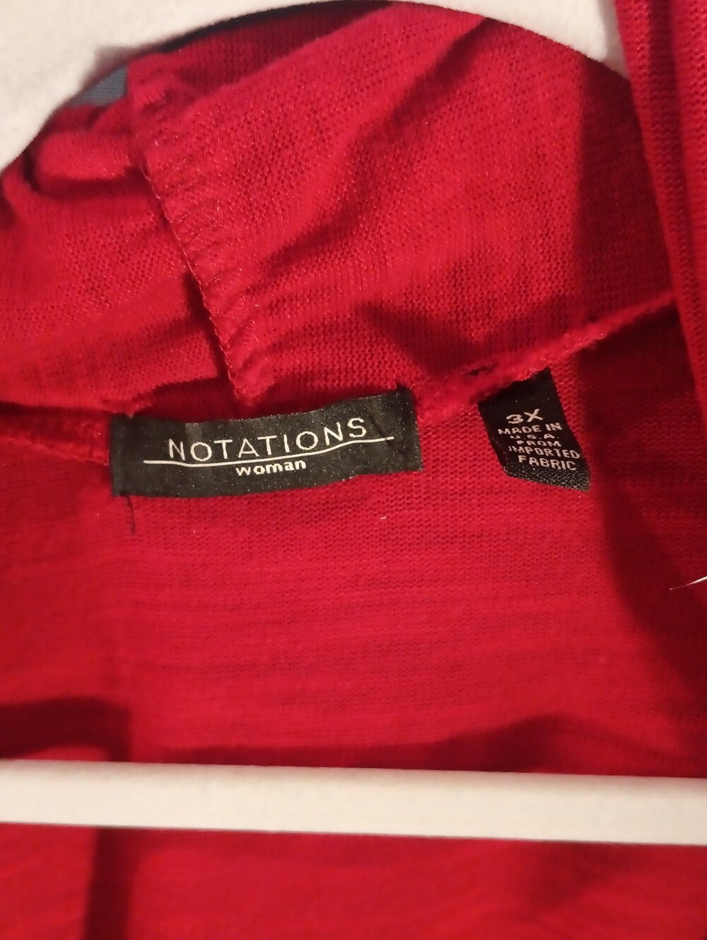 Dual Look Front Ruffle 3X Top - Picture 3 of 4